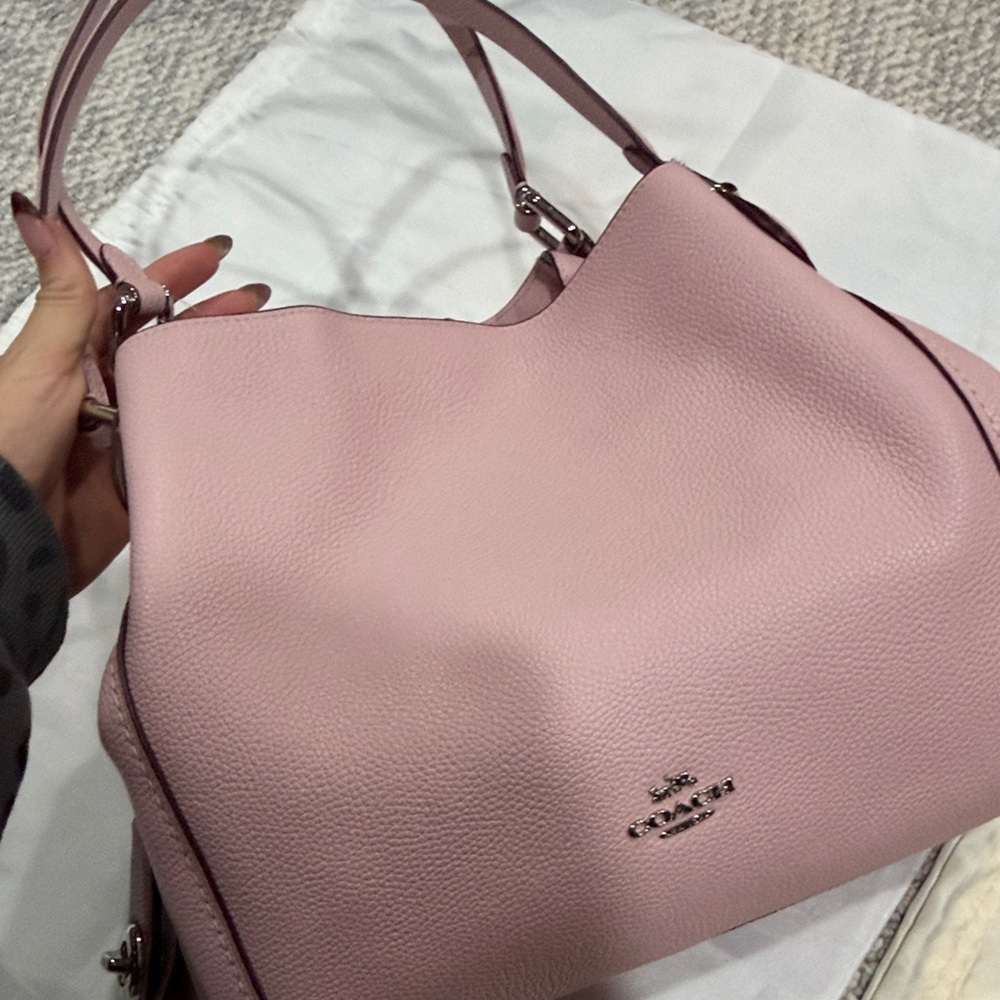 Coach Soft Pink Pebbled Leather Shoulder Bag